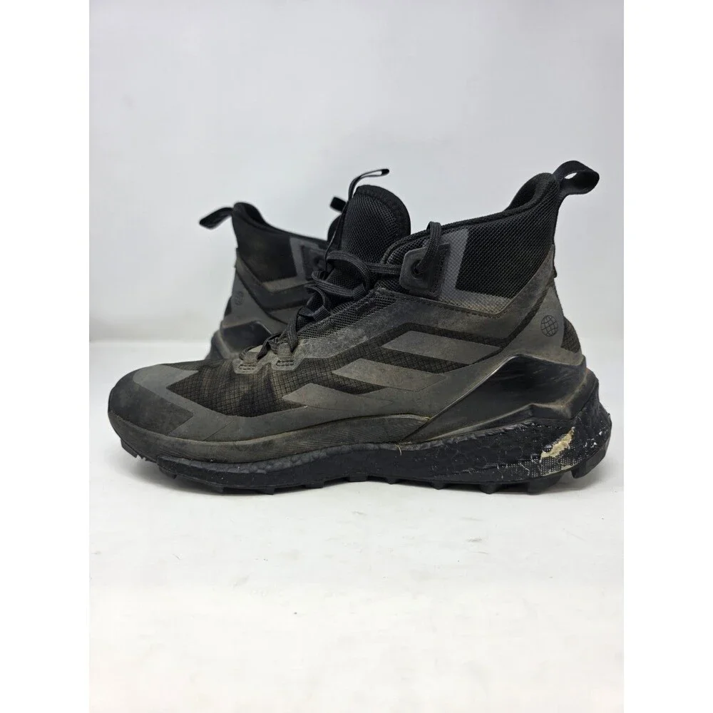 Adidas Terrex Free Hiker 2.0 Goretex Mens 10 Black Hiking Shoes Boost Flaws